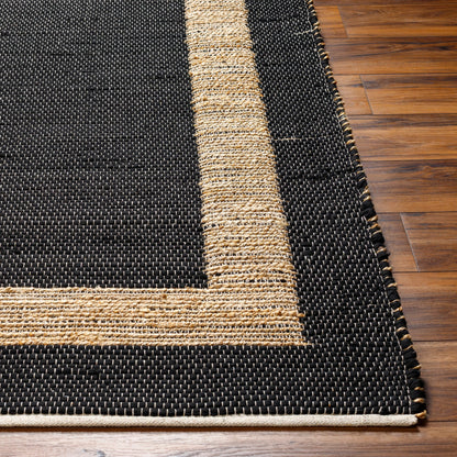 Jean Rug - 32470 by Livabliss. Made from main: 60% recycled fabric, main: 40% jute in a unique style.