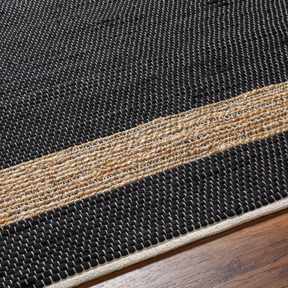 Jean Rug - 32470 by Livabliss. Made from main: 60% recycled fabric, main: 40% jute in a unique style.