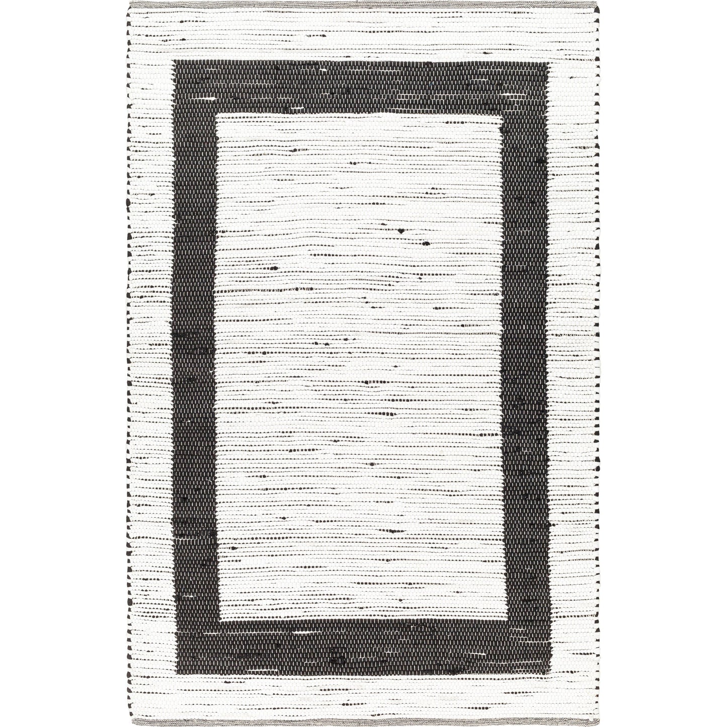 002 SI-1921976,SI-1921977,SI-1921978,SI-1921979,SI-1921980 | Primary Silo | Jean JEA-2303 Rug by Livabliss in ivory, black. Made from main: 100% recycled fabric in a unique style.