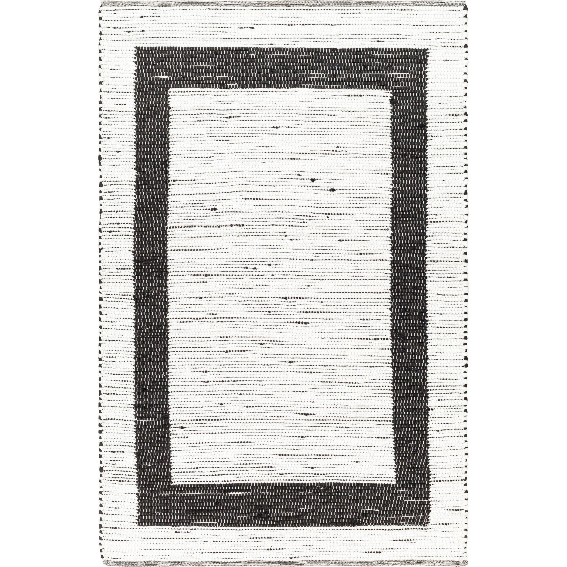 Jean Rug - 32471 by Livabliss in ivory, black. Made from main: 100% recycled fabric in a unique style.