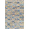 Tan, Beige, Dark Blue, Blue, Light Blue / 2'3" x 3'9"