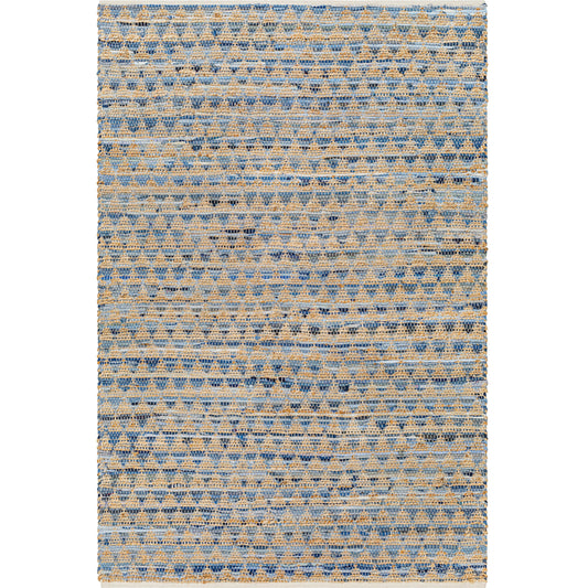 Jean Rug - 32474 by Livabliss. Made from main: 60% recycled fabric, main: 40% jute in a unique style.
