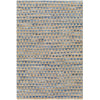 Tan, Beige, Dark Blue, Blue, Light Blue / 2'3" x 3'9"