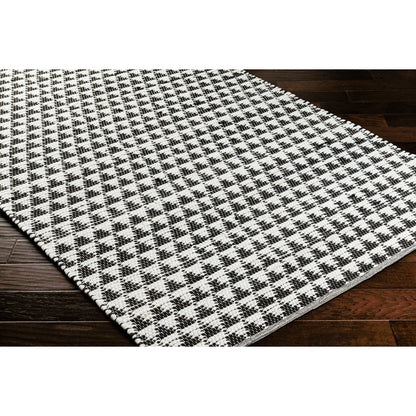 Jean Rug - 32475 by Livabliss in ivory, black. Made from main: 100% recycled fabric in a unique style.