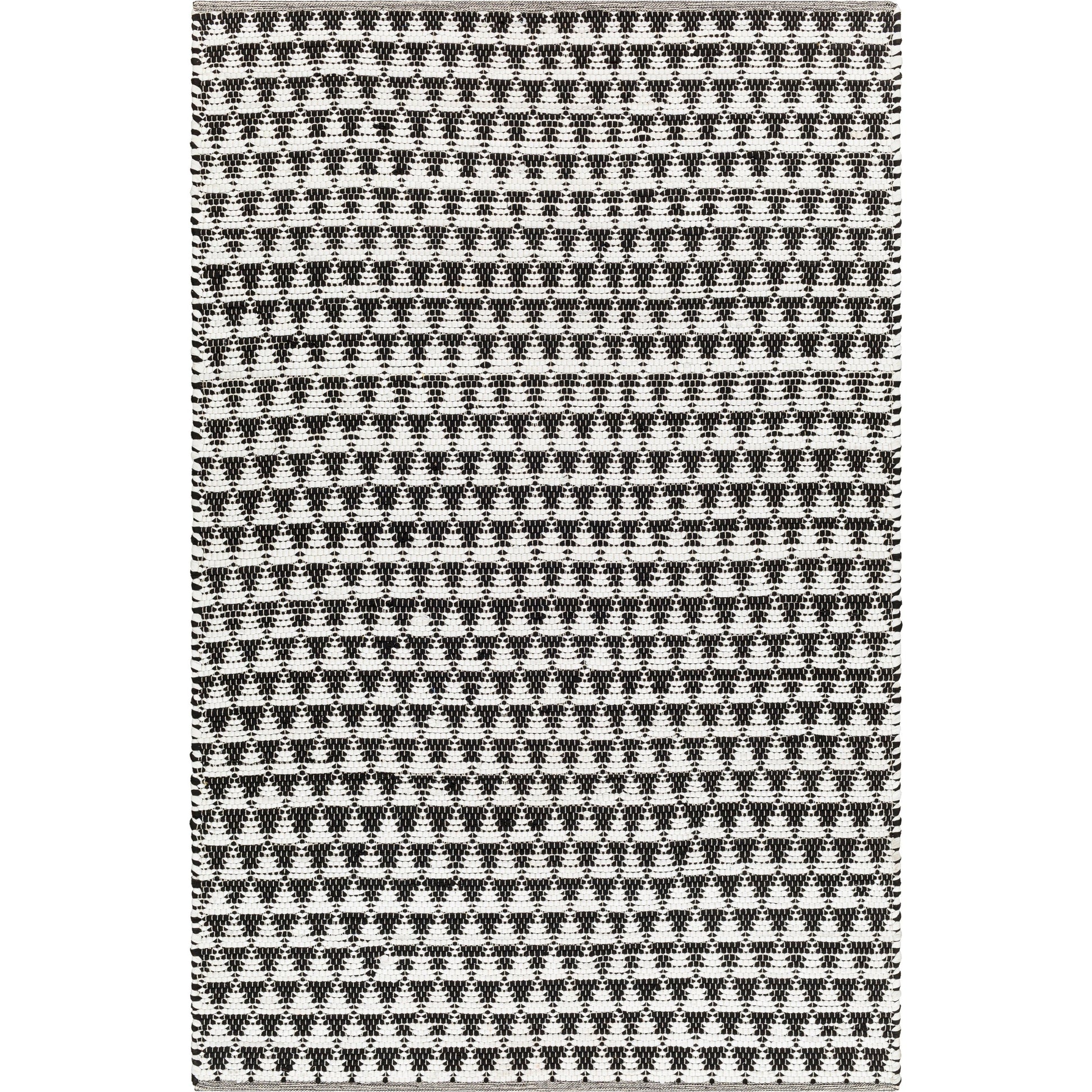 Jean Rug - 32475 by Livabliss in ivory, black. Made from main: 100% recycled fabric in a unique style.