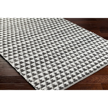 Jean Rug - 32475 by Livabliss in ivory, black. Made from main: 100% recycled fabric in a unique style.