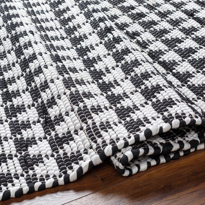 Jean Rug - 32475 by Livabliss in ivory, black. Made from main: 100% recycled fabric in a unique style.