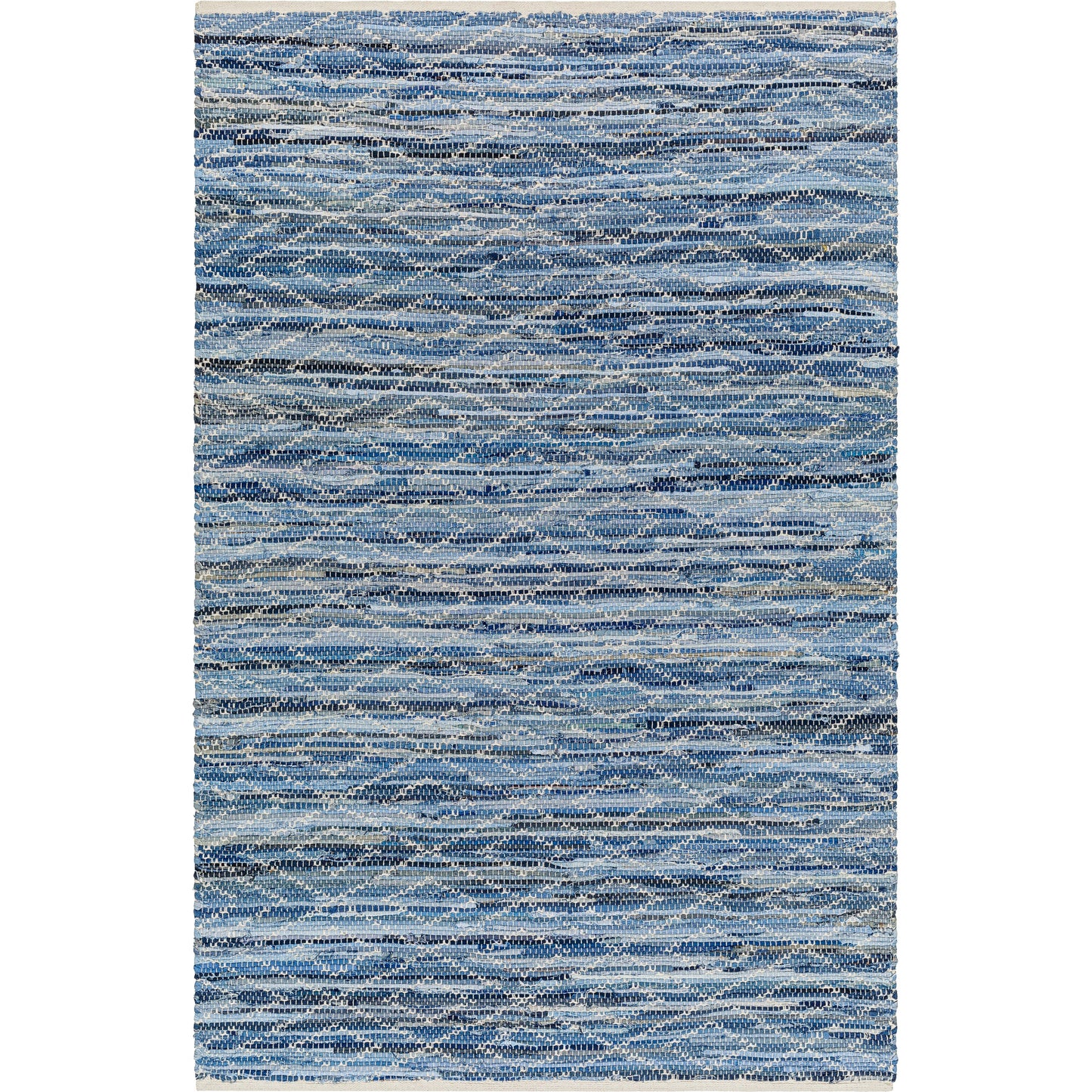 001 SI-1922035,SI-1922036,SI-1922037,SI-1922038,SI-1922039,SI-1922040 | Primary Silo | Jean Rug - 32477 by Livabliss in tan, beige, dark blue, blue, light blue. Made from main: 100% recycled fabric in a unique style.