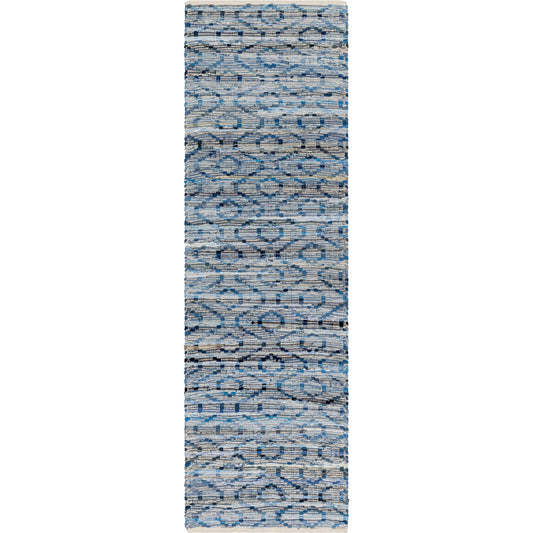 Jean Area Rug - 32477 by Livabliss in tan, beige, dark blue, blue, light blue. Made from main: 100% recycled fabric in a unique style.