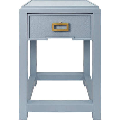Jean One Drawer Side Table by Worlds Away. Made from solid wood, mdf in a eclectic & global style.