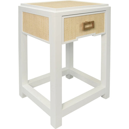 Jean One Drawer Side Table by Worlds Away. Made from solid wood, mdf in a eclectic & global style.