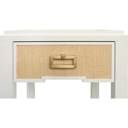 Jean One Drawer Side Table by Worlds Away. Made from solid wood, mdf in a eclectic & global style.