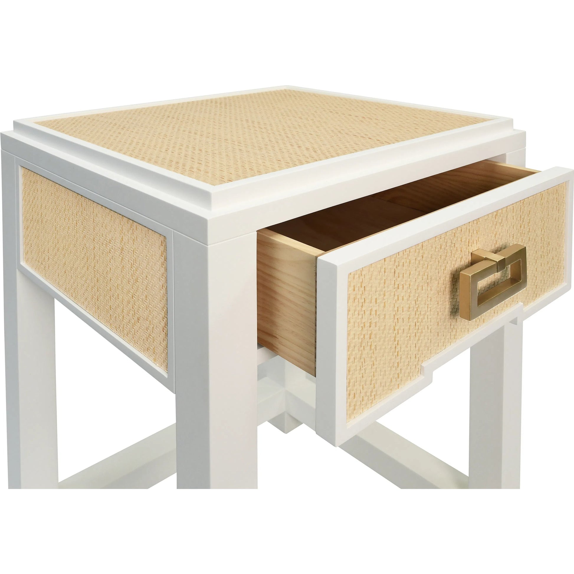 Jean One Drawer Side Table by Worlds Away. Made from solid wood, mdf in a eclectic & global style.