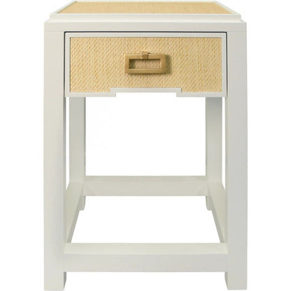 Jean One Drawer Side Table by Worlds Away. Made from solid wood, mdf in a eclectic & global style.