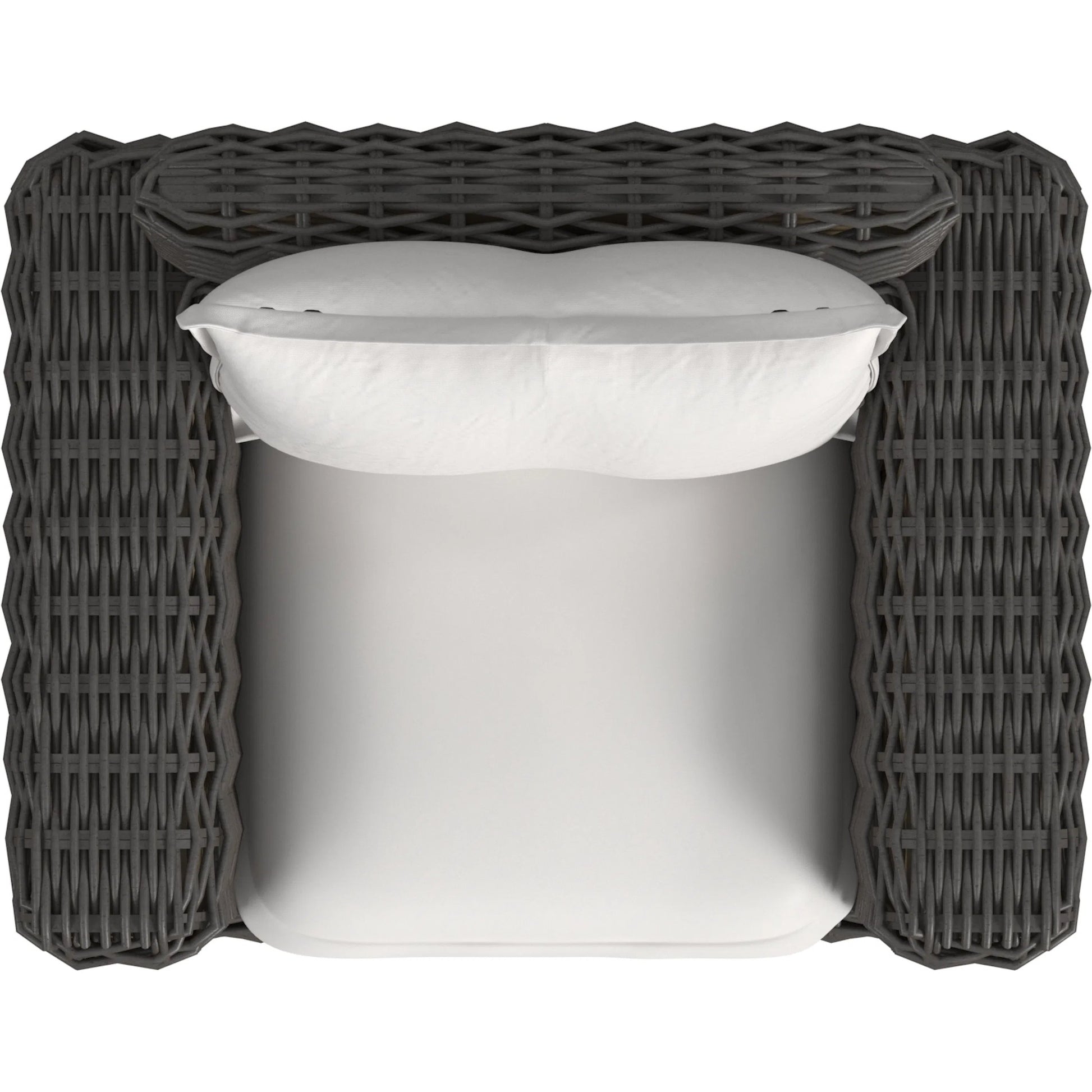 Cabo Outdoor Oversized Swivel Club Chair by Sunset West in dark wood. Made from resin wicker in a rustic style.