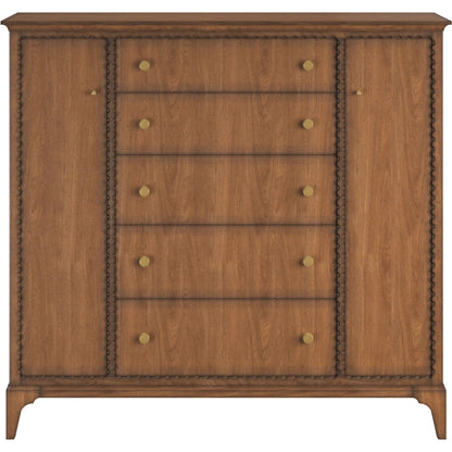 Harbor Door-Drawer Chest by A.R.T. Furniture in lakeside sepia. Made from rubber wood solid, prima vera quarter cut, light figure veneer in a traditional style.