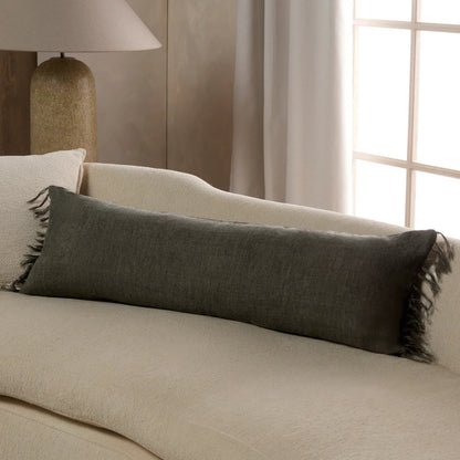 Jemina JEM01 Pillow by Jaipur Living. Made from 100% linen in a coastal style.