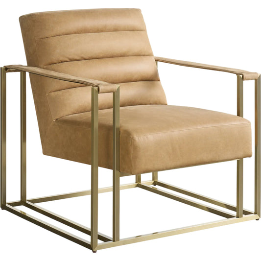 Jensen Accent Chair by Universal Furniture in winchester stone leather. Made from 100% leather in a unique style.