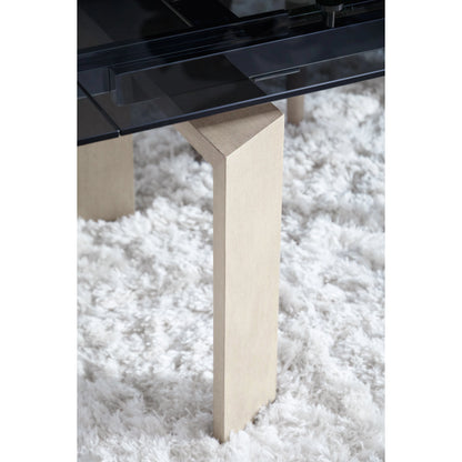 Jett Dining Table by Essentials For Living in natural gray, smoke gray. Made from solid ash, ash veneer, tempered glass in a modern style.