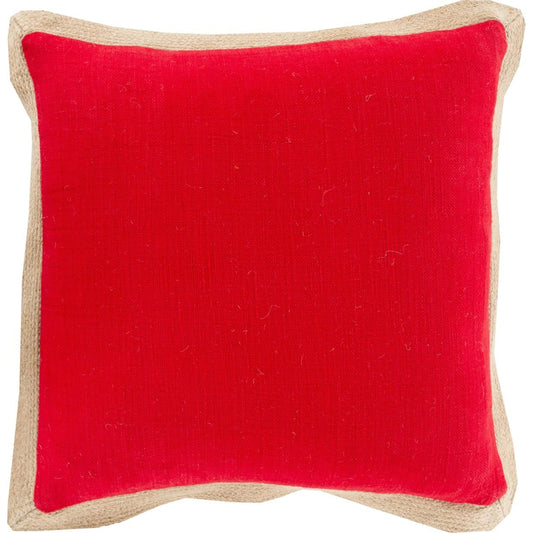 Jute Flange Pillow - 13400 by Surya. Made from 90% cotton, 10% jute in a modern style.