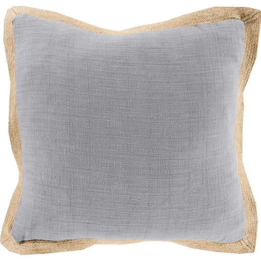 Jute Flange Pillow - 13400 by Surya. Made from 90% cotton, 10% jute in a modern style.