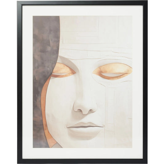Femme D'or II Framed Art by Global Views in natural. Made from paper print, glass, ps frame in a modern style.