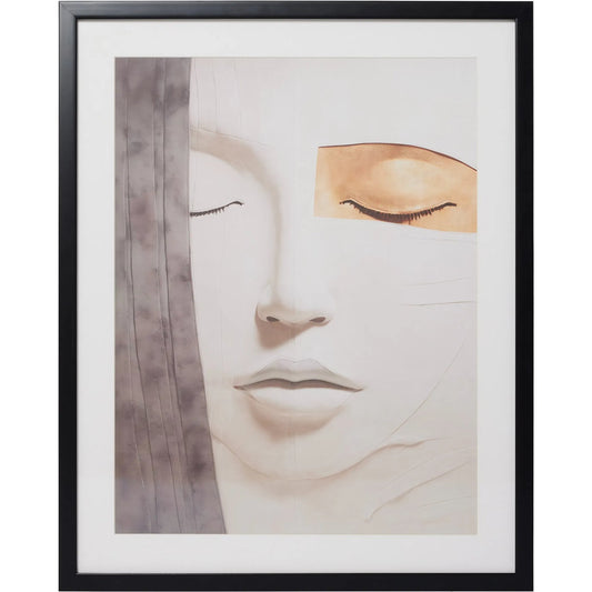 Femme D'or III Framed Art by Global Views in natural. Made from paper print, glass, ps frame in a modern style.