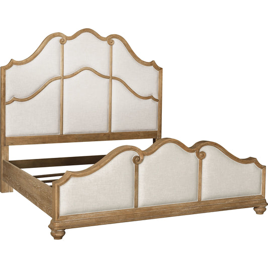 Weston Hills Bed by Pulaski Furniture in flax seed. Made from hardwood solids, hickory veneers in a traditional style.