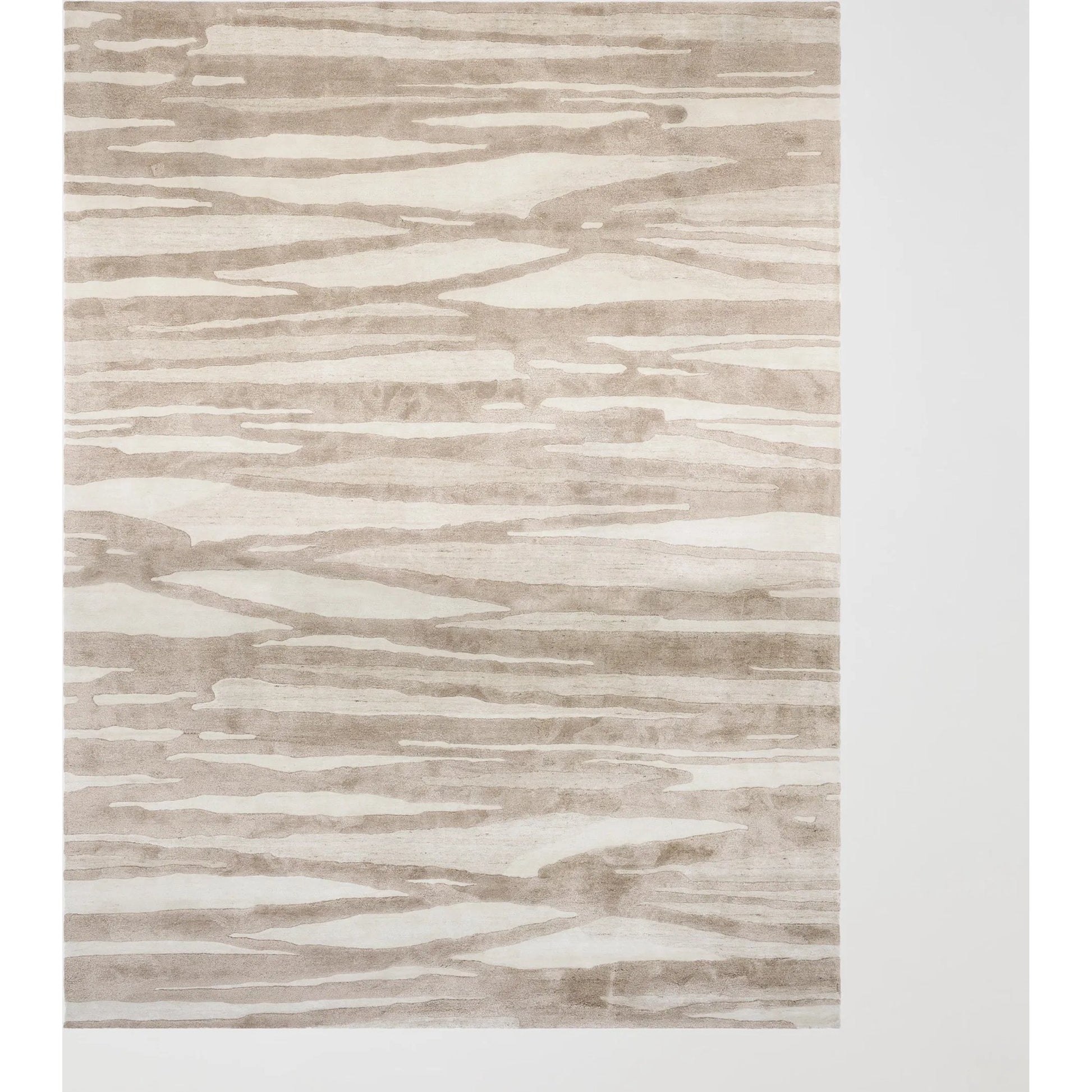 Wavelength Rug by Global Views in natural. Made from 50% wool, 50% viscose, canvas backing in a unique style.