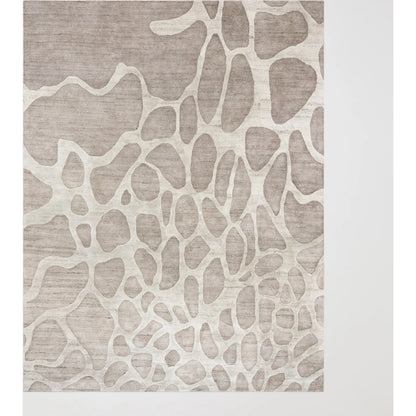Resonance Rug by Global Views in natural. Made from 50% wool, 50% viscose, canvas backing in a unique style.