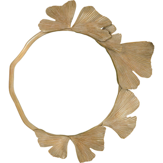 Arrowroot Mirror by Global Views in gold. Made from aluminum, glass mirror in a modern style.