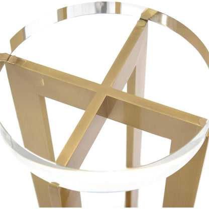 Brass and Crystal Martini Table by John-Richard in brass. Made from brass, crystal in a modern style.