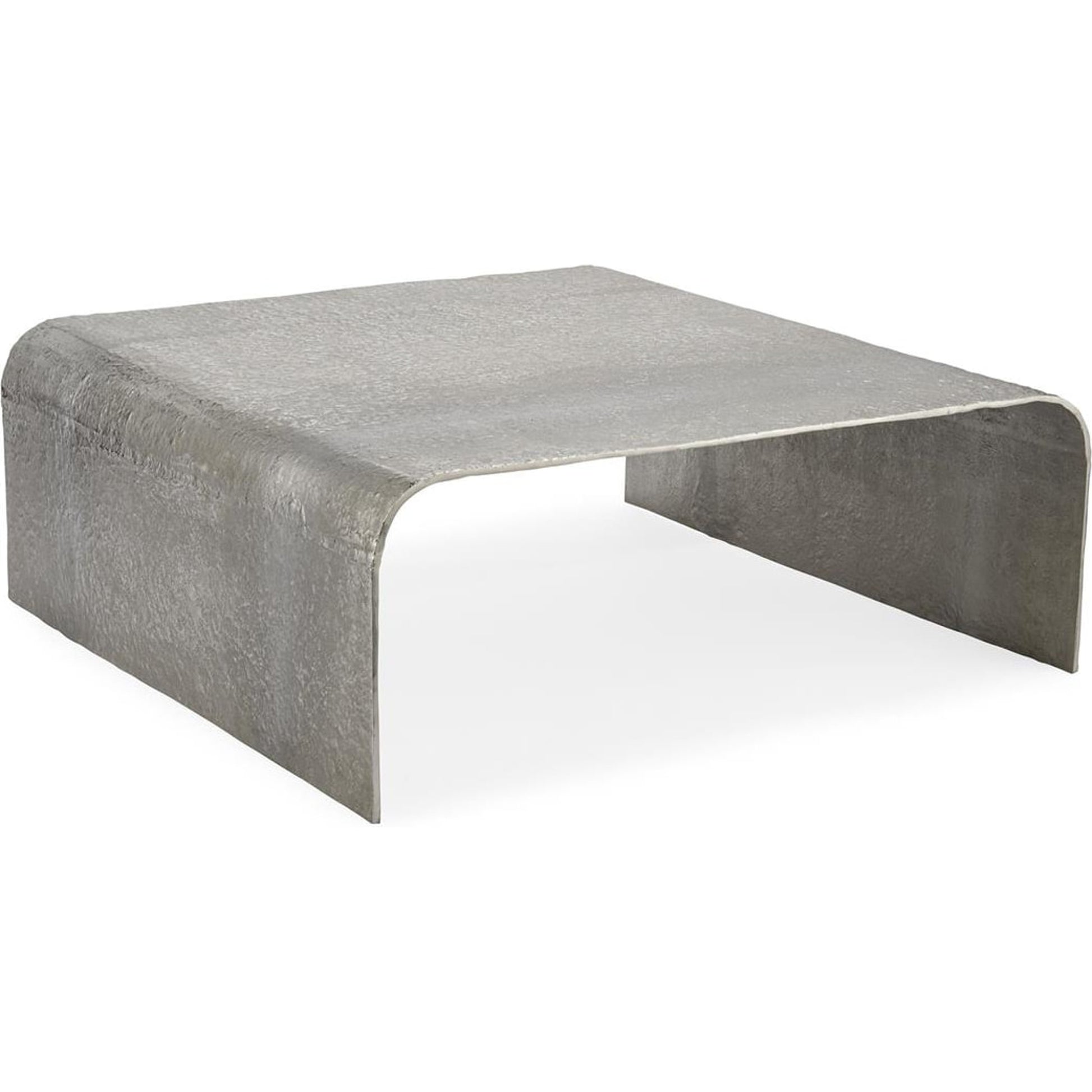 Cocktail Table by John-Richard in nickel, red and nickel. Made from nickel in a modern style.