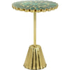 Dark Green, Polished Brass