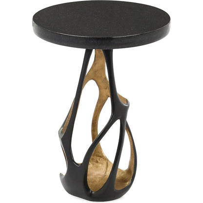 Nexus Side Table by John-Richard in dark bronze, champagne. Made from unique in a eclectic & global style.