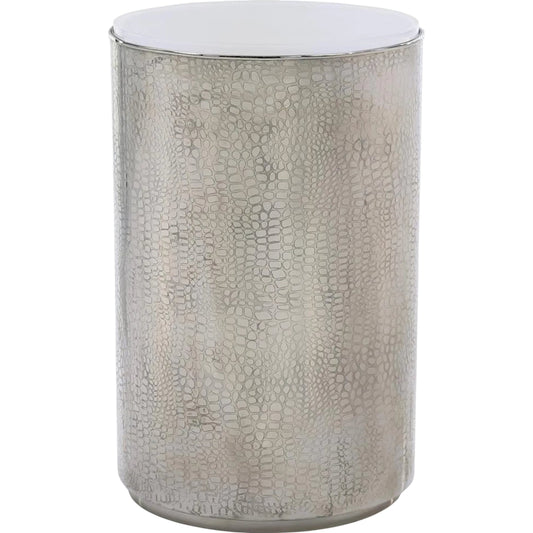 Silver Serpent Side Table by John-Richard in polished nickel. Made from unique in a unique style.