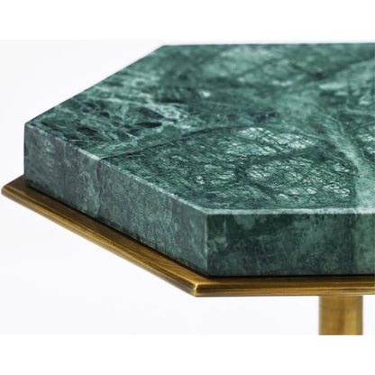Verde Alpi Martini Table by John-Richard in verde green, brass. Made from unique in a modern style.