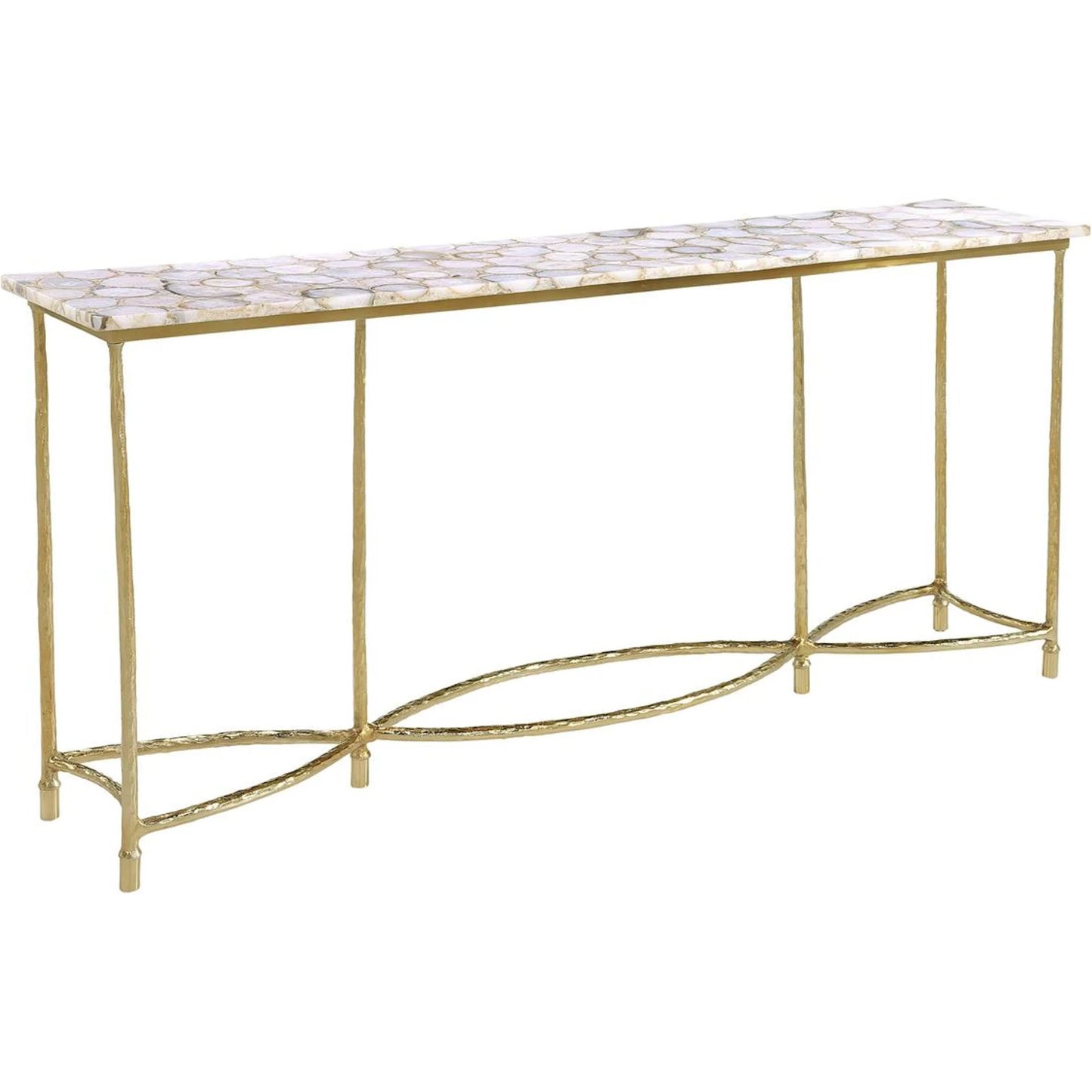 000 SI-2373626 | Primary Silo | Nara Console Table by John-Richard in bronzed, white agate. Made from unique in a modern style.