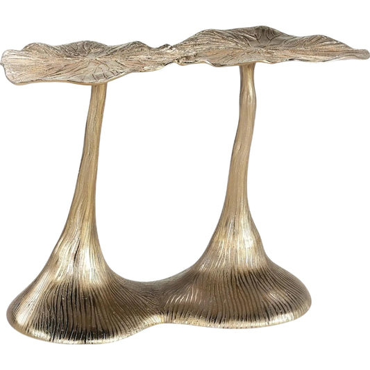 Lily Pad Side Table by John-Richard in brass. Made from unique in a unique style.