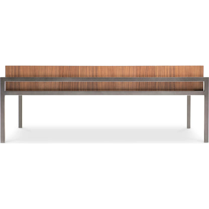 Collins Cocktail Table by Bernhardt in brown. Made from wood, metal in a unique style.
