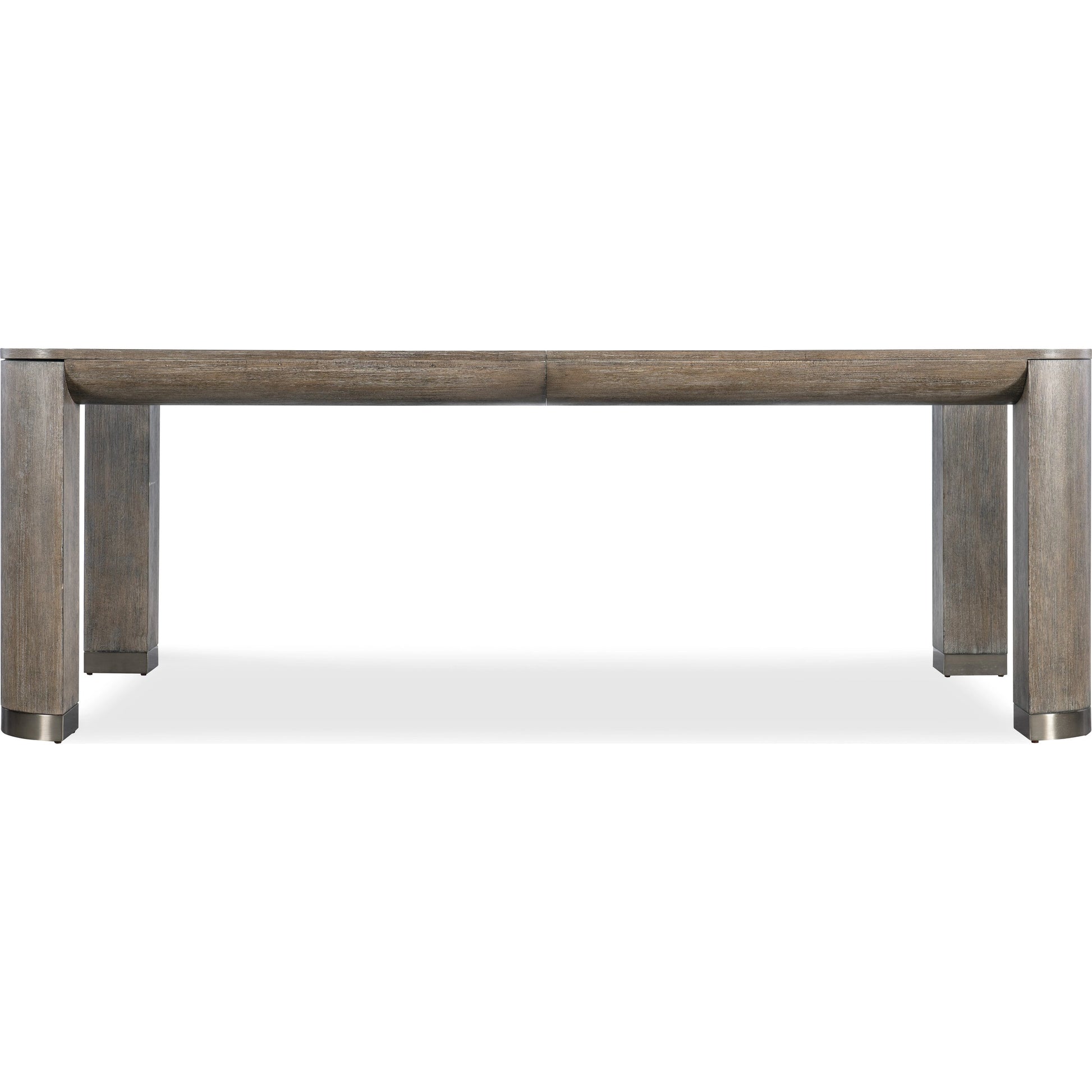 Modern Mood Leg Dining Table by Hooker Furniture. Made from oak veneers, metal in a modern style.