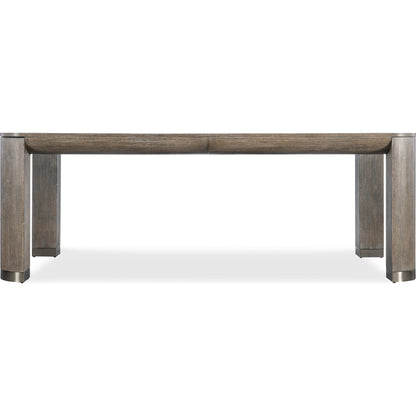 Modern Mood Leg Dining Table by Hooker Furniture. Made from oak veneers, metal in a modern style.