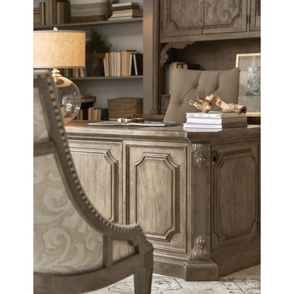 Arch Salvage Reeves Host Chair by A.R.T. Furniture. Made from parrawood solids, cathedral elm veneers in a traditional style.