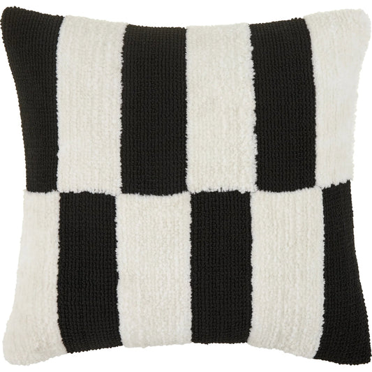 Juggernaut 540880 Pillow by Surya in white, black. Made from polyester, cotton in a unique style.