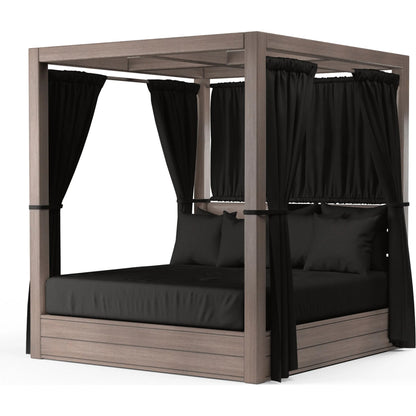 Laguna Outdoor Resort King Daybed by Sunset West in browns. Made from aluminum in a modern style.