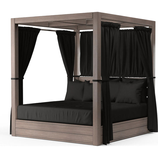 Laguna Outdoor Resort King Daybed by Sunset West in browns. Made from aluminum in a modern style.