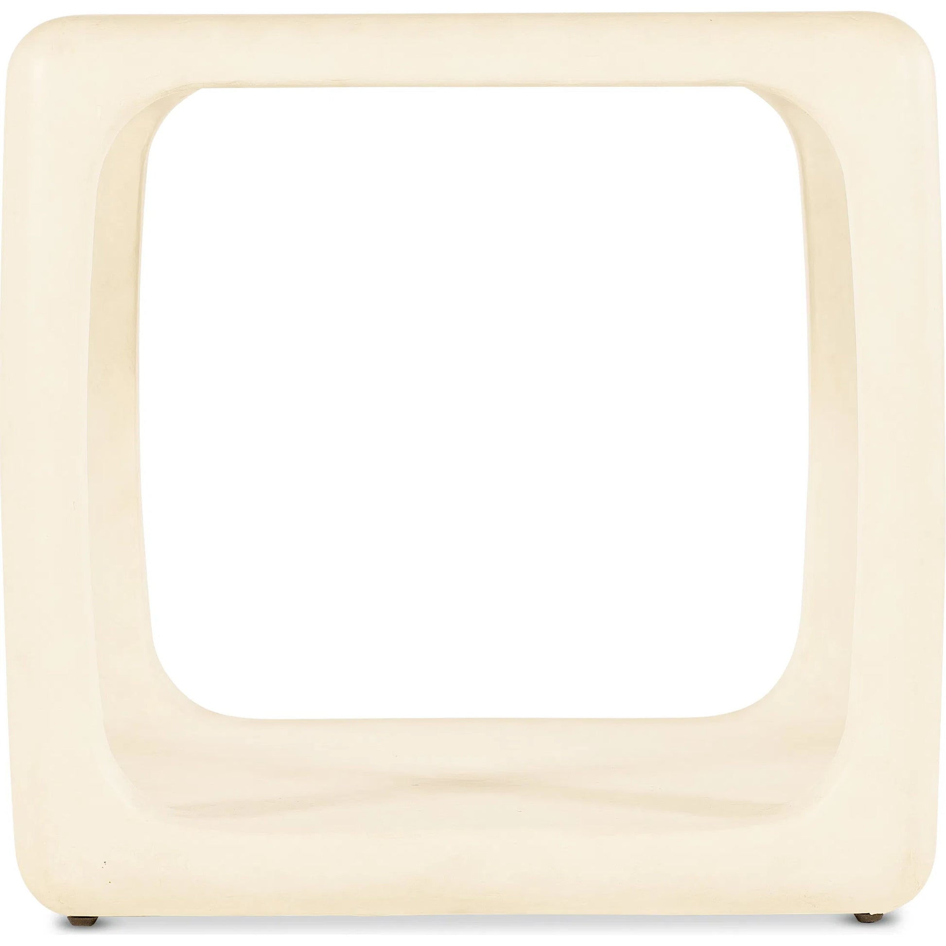 Westwood End Table by Hooker Furniture in white plaster. Made from wood veneers in a transitional style.