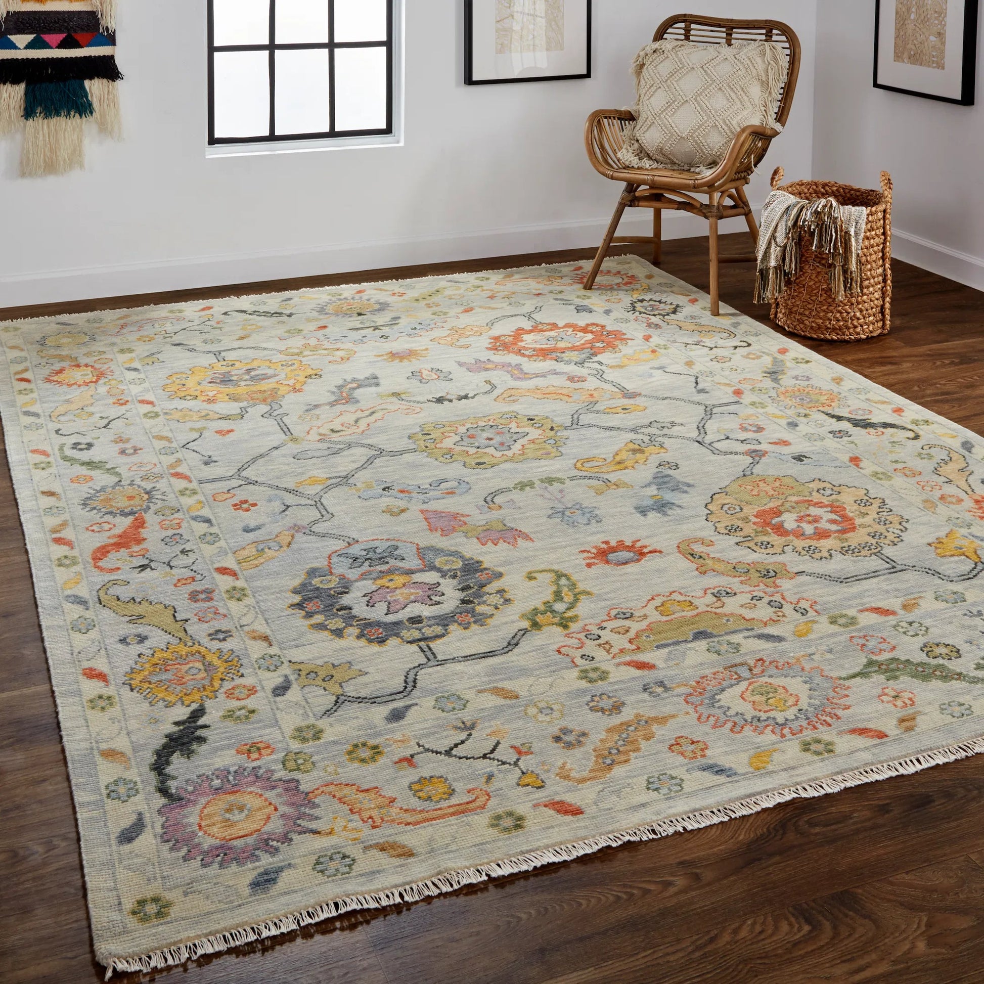 Karina Traditional Persian Rug - 6793F by Feizy in gray, yellow, red. Made from wool in a unique style.