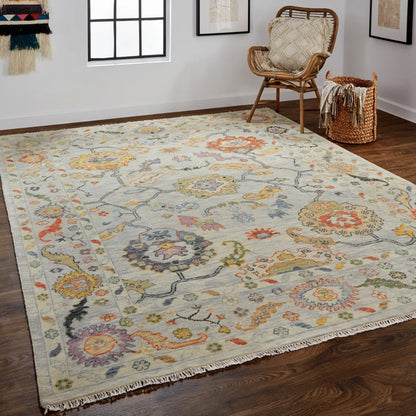Karina Traditional Persian Rug - 6793F by Feizy in gray, yellow, red. Made from wool in a unique style.