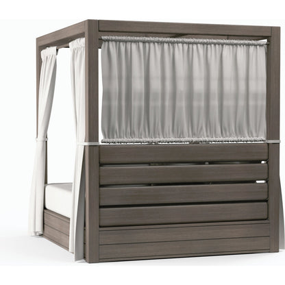 Laguna Outdoor Resort King Daybed by Sunset West in driftwood. Made from aluminum in a modern style.